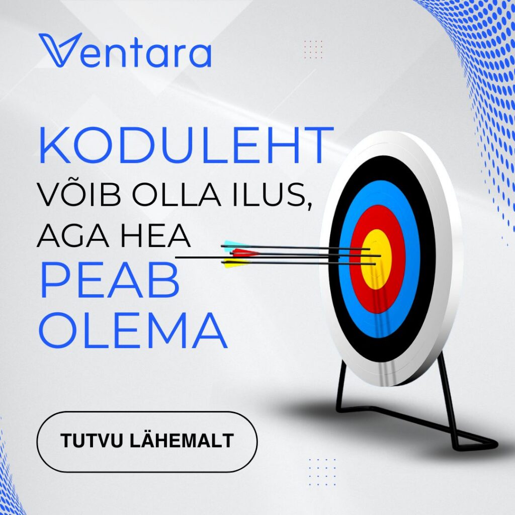 Kodulehe tegemise meetodi reklaam Ventara banner v1.0 Imago